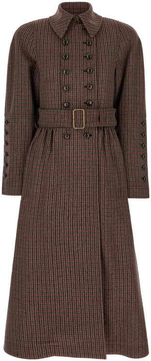 Chloé Chloe Embroidered wool blend coat