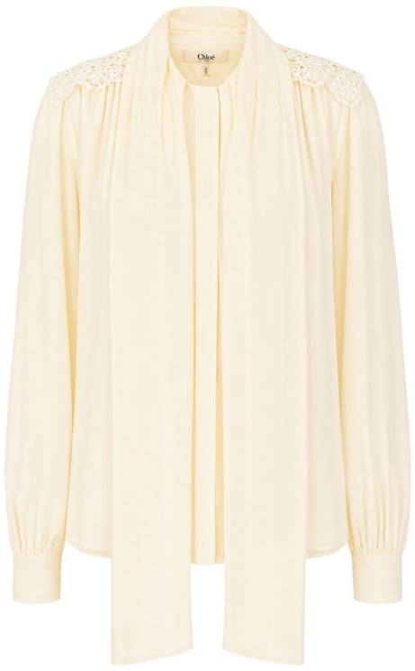 Chloé Chloe Ivory polyester blouse
