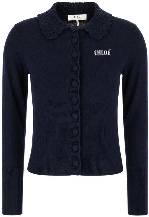 Chloé Chloe Midnight blue wool sweater