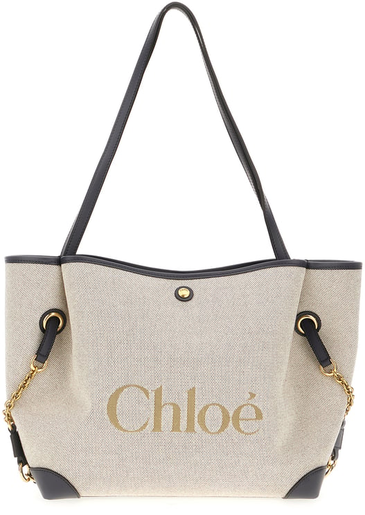 Chloé Chloe Beige canvas shoulder bag