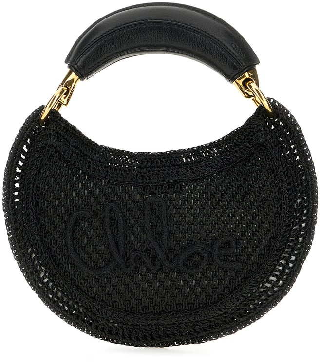 Chloé Chloe Black raffia mini Summer Banana handbag