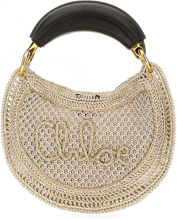 Chloé Chloe Gold raffia mini Summer Banana handbag