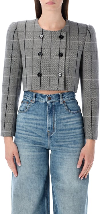 Chloé Chloé cropped checked jacket