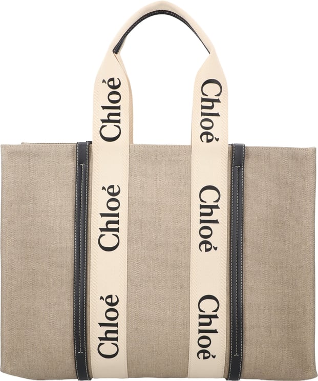 Chloé Large Woody Tote Bag Black