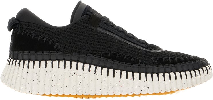 Chloé Chloe Black cotton and polyester Nama sneakers