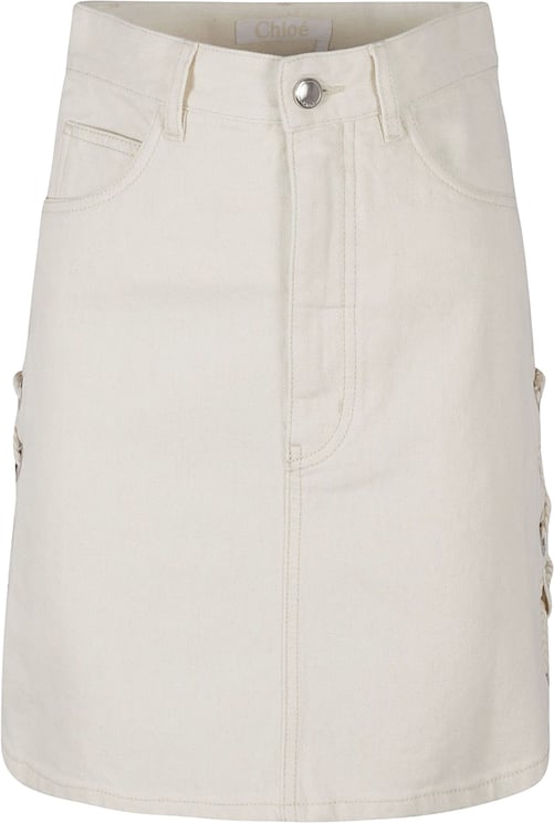 Chloé Fitted High-Waist Skirt With Lace-Up Details