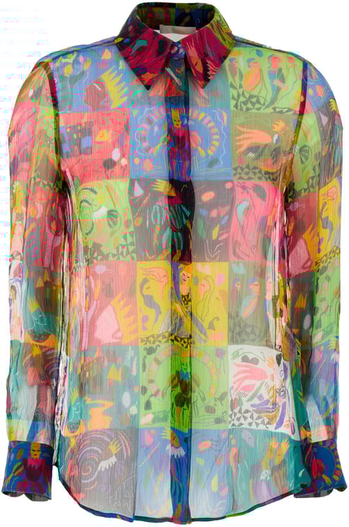 Chloé Chloe Printed silk blouse