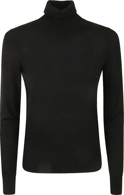Chloé High Neck Fitted Black Wool Sweater