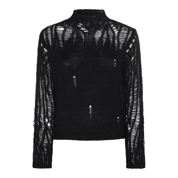 Chloé Black Wool Cut Out Shirt