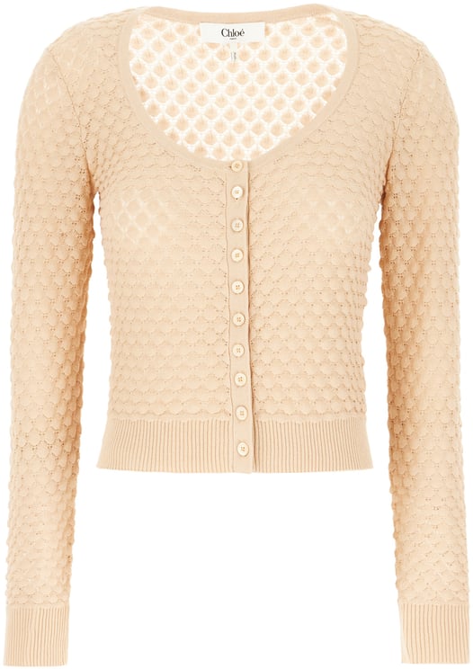 Chloé Chloe Skin pink cotton cardigan