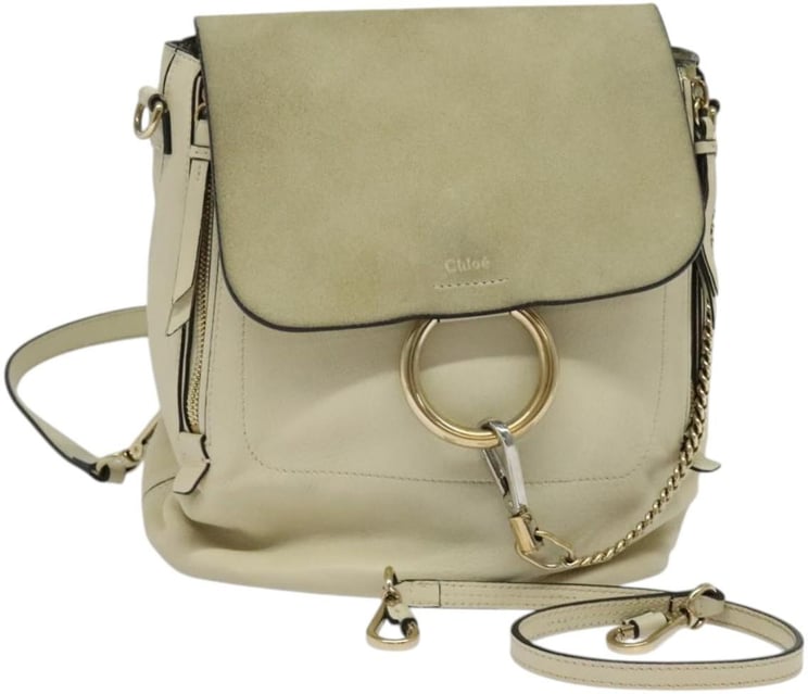 Chloé Chloe Faye Backpack Leather and Suede Medium