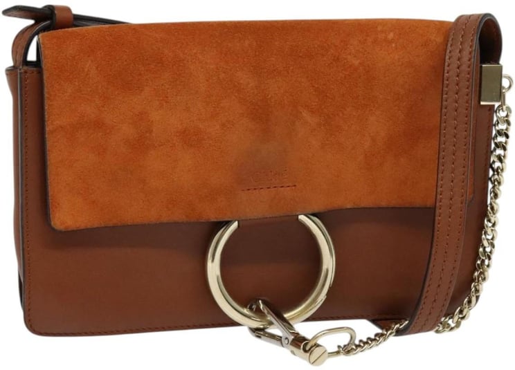 Chloé Chloe Faye Shoulder Bag Leather and Suede Mini