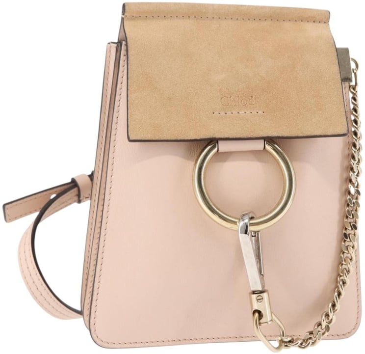 Chloé Chloe Faye Bracelet Crossbody Bag Leather and Suede Mini