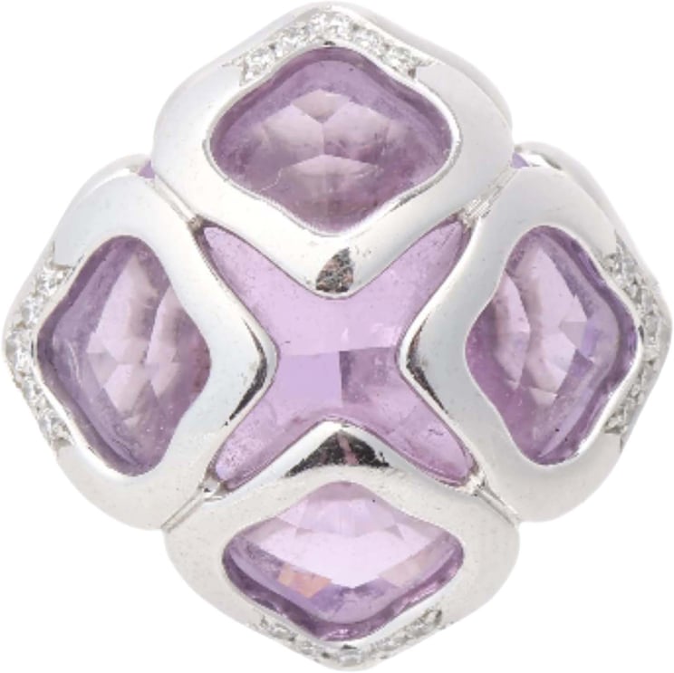Chopard Chopard Imperiale Amethyst Diamond 18k White Gold Cocktail Ring, Size 51 EU
