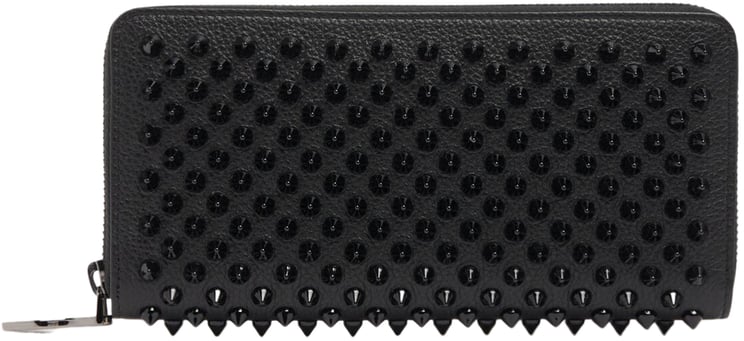 Christian Louboutin Elegant black compact wallet with modern texture