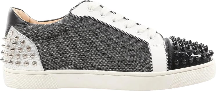 Christian Louboutin Christian Louboutin Seavaste 2 Orlato Spiked Leather Casual Sneakers in Gray, Size 41 EU