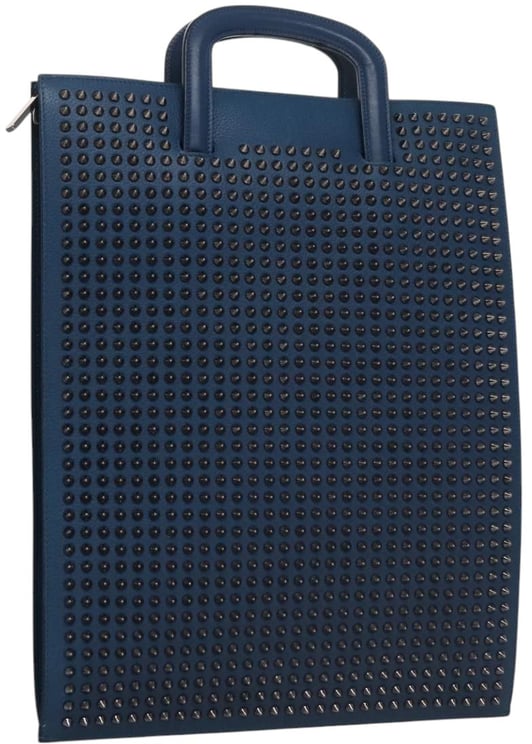 Christian Louboutin Christian Louboutin Trictrac Portfolio Bag Leather and Spiked Leather Large