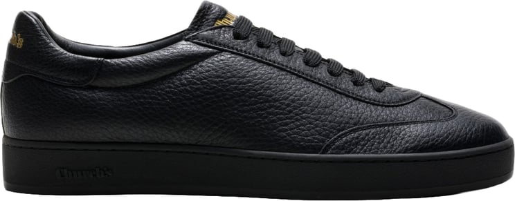 Church's Minimalist Black Leather Flat Shoes with Laces