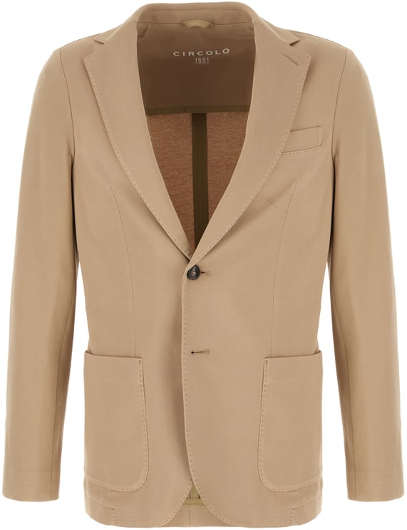 Circolo 1901 Circolo Beige stretch cotton blazer