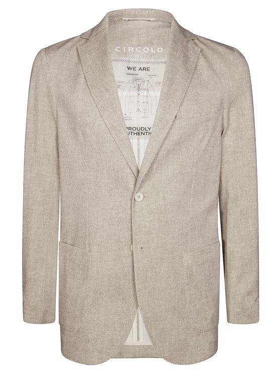 Circolo 1901 Piquet Textured Single Breasted Blazer