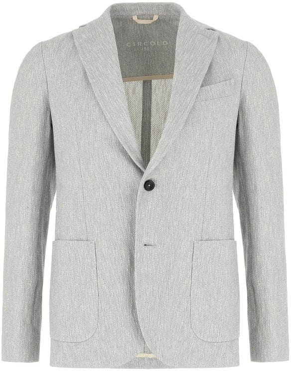 Circolo 1901 Circolo Grey cotton blazer