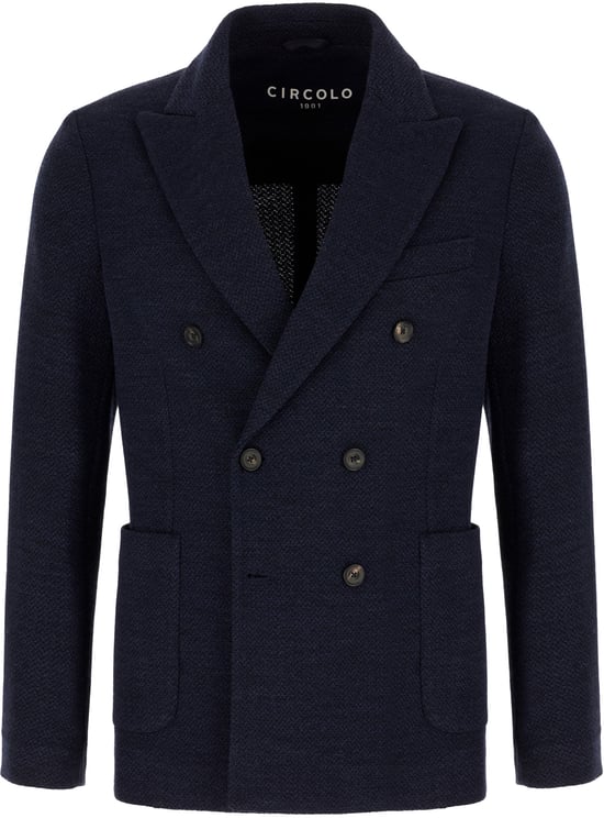 Circolo 1901 Circolo Midnight blue wool blend blazer