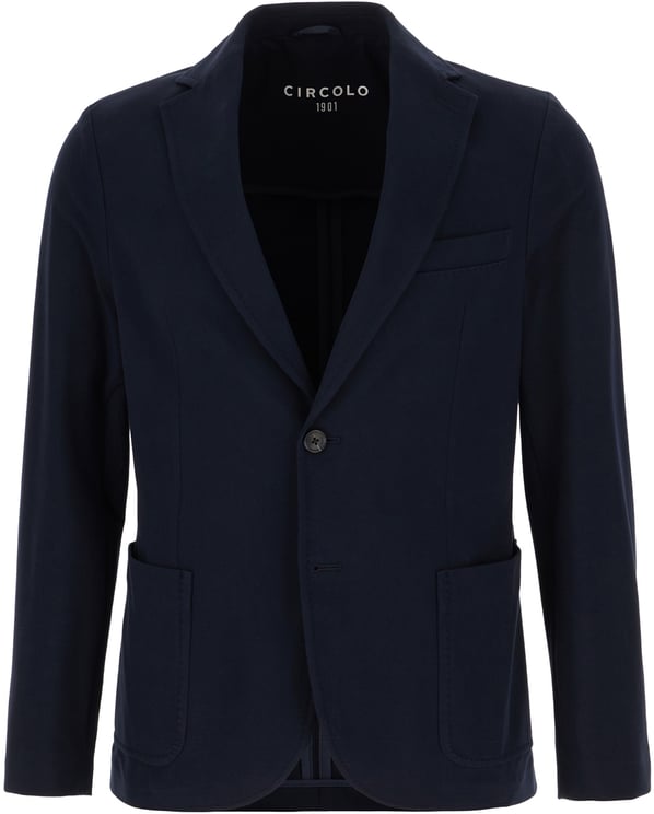 Circolo 1901 Circolo Midnight blue stretch cotton blazer