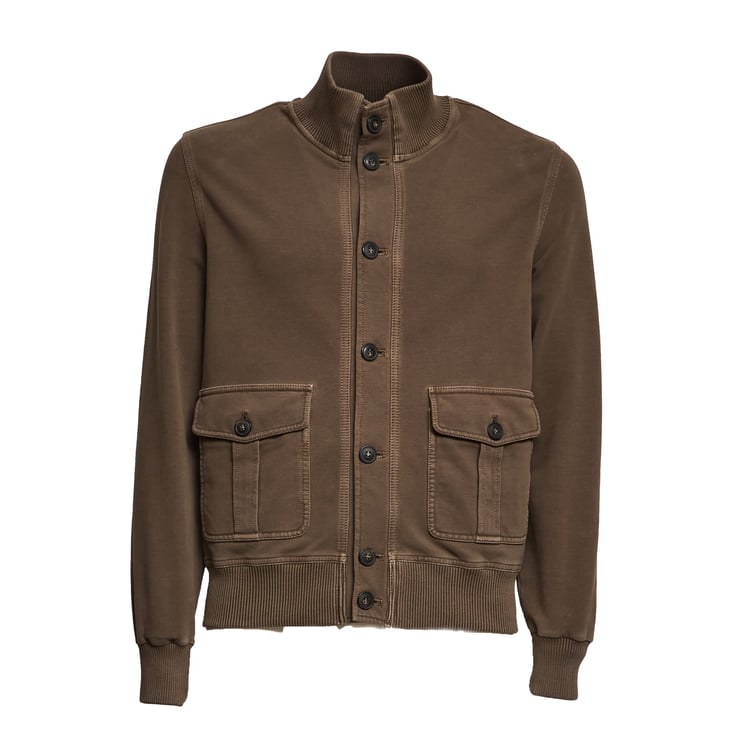 Circolo 1901 Pilot Fleece Button-Up Bomber Jacket