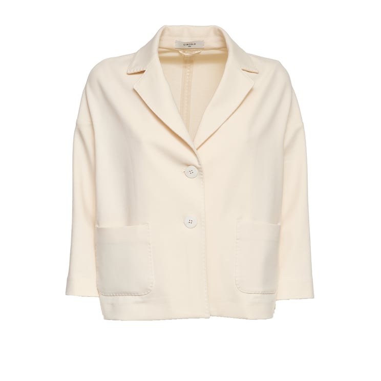 Circolo 1901 Drop Shoulder Fleece Single-Breasted Blazer