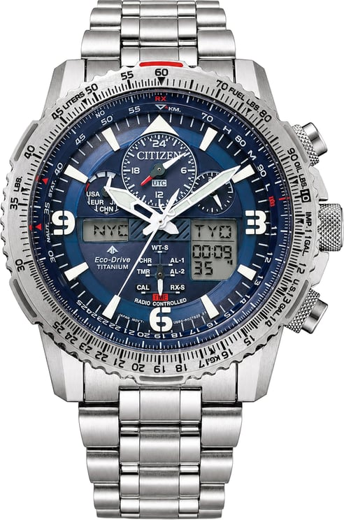 Citizen JY8100-80L Promaster Sky radiogestuurd Eco-Drive horloge 45,4 mm