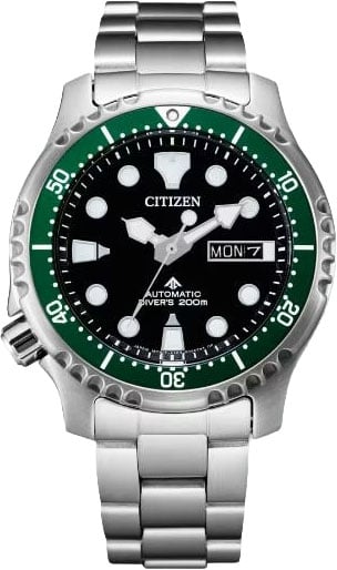 Citizen Citizen Horloge NY0084-89E Promaster Staal Automaat 200m Waterdicht Groen 42mm