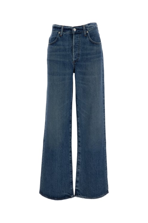 Citizens of Humanity High-Rise Wide-Leg Jeans in Raine Wash
