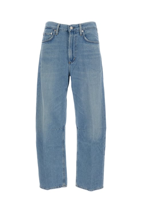 Citizens of Humanity High-Rise Cropped Jeans with Balloon Leg and Contrast Stitching