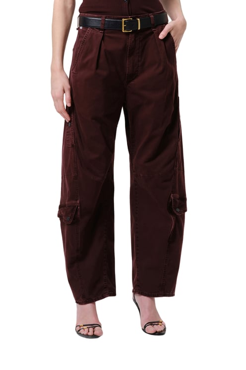 Citizens of Humanity Red Cotton-Blend Twill Cargo Pants