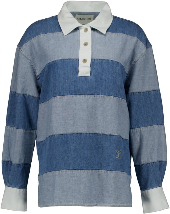Closed Closed Rugby Shirt Polos Lichtblauw C94350-16f-3e