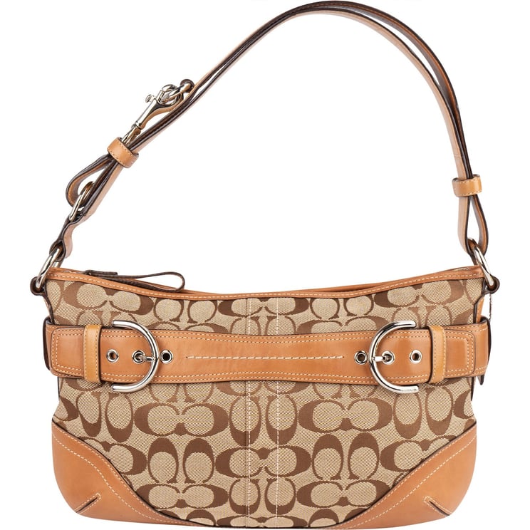 Coach Coach Monogram Signature Canvas Soho Buckle Shoulder Bag