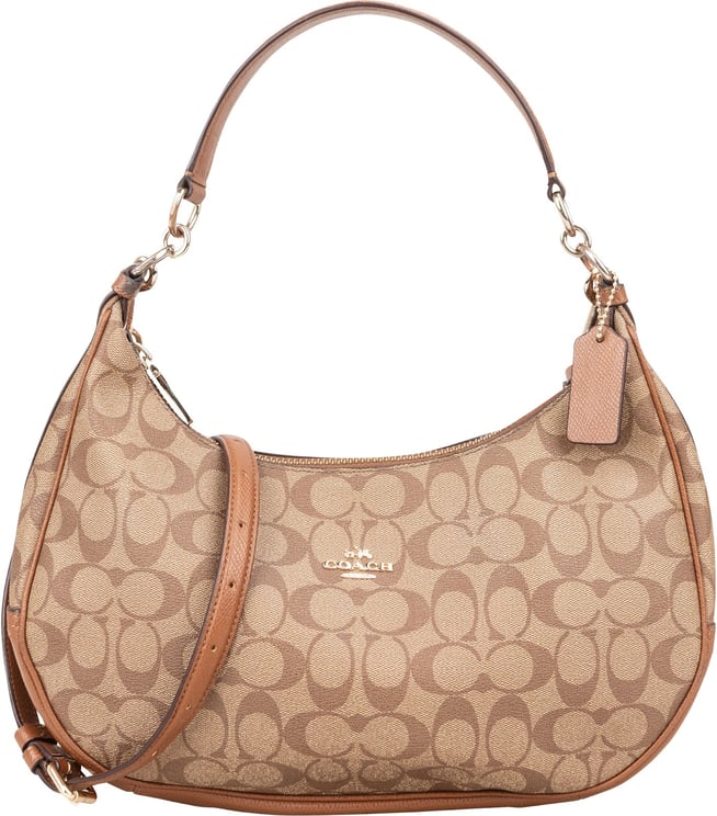 Coach Coach Monogram Signature Coated Canvas Ellen Hobo Shoulder Bag