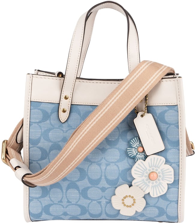 Coach Coach Monogram Signature Chambray DenimT 22 Floral Crossbody Bag