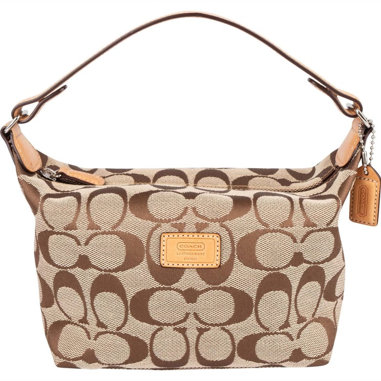 Coach Coach Monogram Signature Canvas Demi Pouch Handbag
