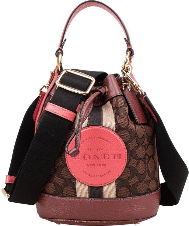 Coach Coach Monogram Demi Bucket in Signature Stripe Handbag