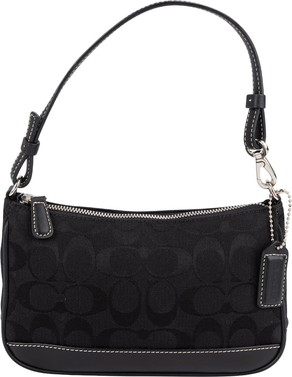Coach Coach Black Signature Monogram Pochette Handbag