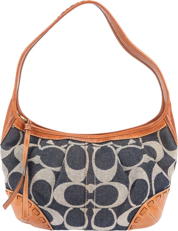 Coach Coach Monogram Signature Denim and Leather Ergo Shoulder Bag