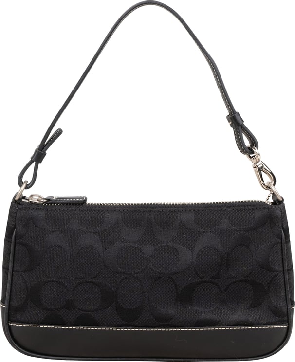 Coach Coach Black Signature Monogram Pochette Handbag