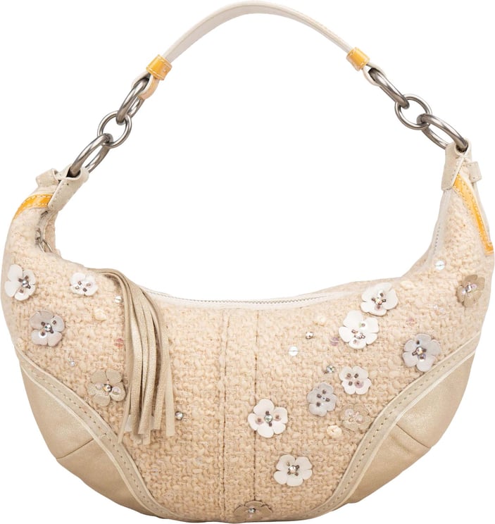 Coach Coach Boucle Floral Applique Hobo Shoulder Bag