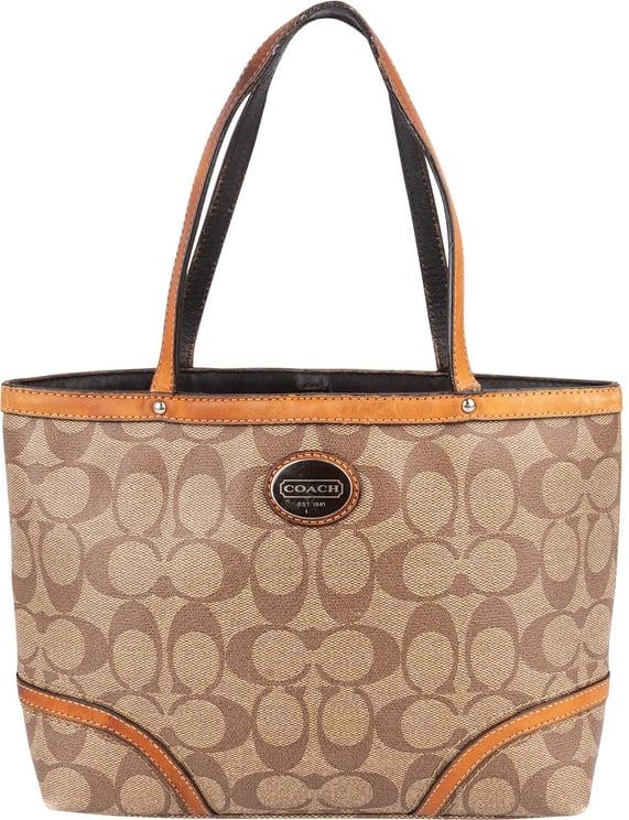Coach Coach Monogram Signature Canvas Tote Handbag