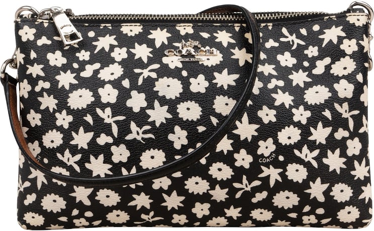 Coach Coach Ditsy Floral Print Double Zip Crossbody Bag