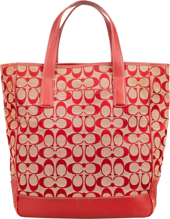 Coach Coach Monogram Signature Canvas Optic Tote Handbag
