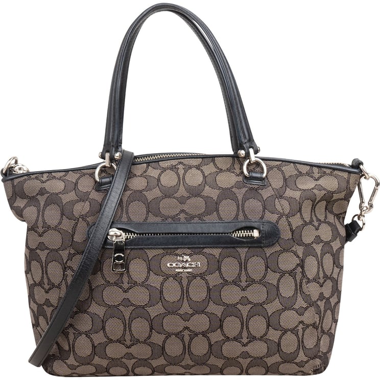 Coach Coach Monogram Signature Canvas Prairie Satchel Handbag