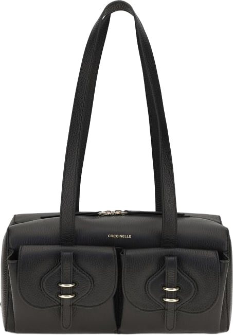 Coccinelle Coccinelle Black Calf Leather Bos Taurus Shoulder Bag