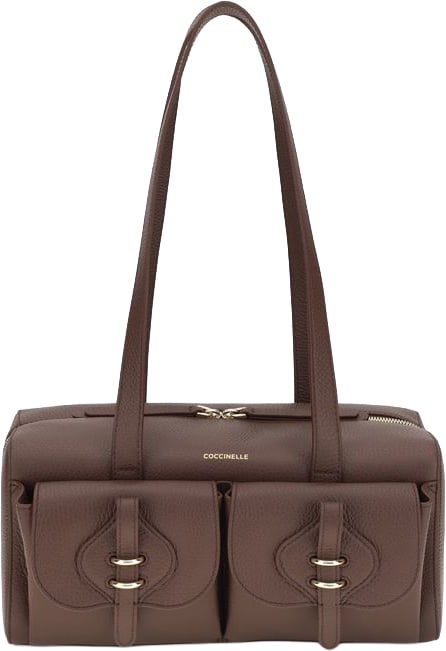 Coccinelle Coccinelle Brown Calf Leather Bos Taurus Shoulder Bag
